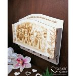 Fényképes kulcstartó, levéltartóval