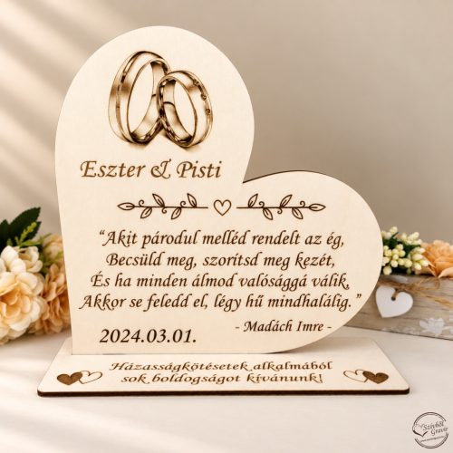 Esküvői ajándék - Szív