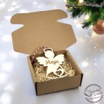 Angyalkás karácsonyfadísz