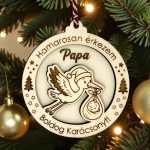 Baba bejelentő karácsonyfadísz