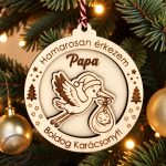 Baba bejelentő karácsonyfadísz