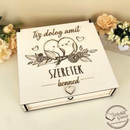 "Tíz dolog amit szeretek benned" doboz