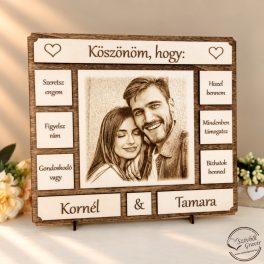 Fényképes mozaik tábla pároknak