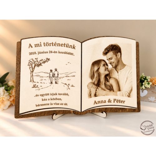 A mi történetünk - Gravírozott tábla